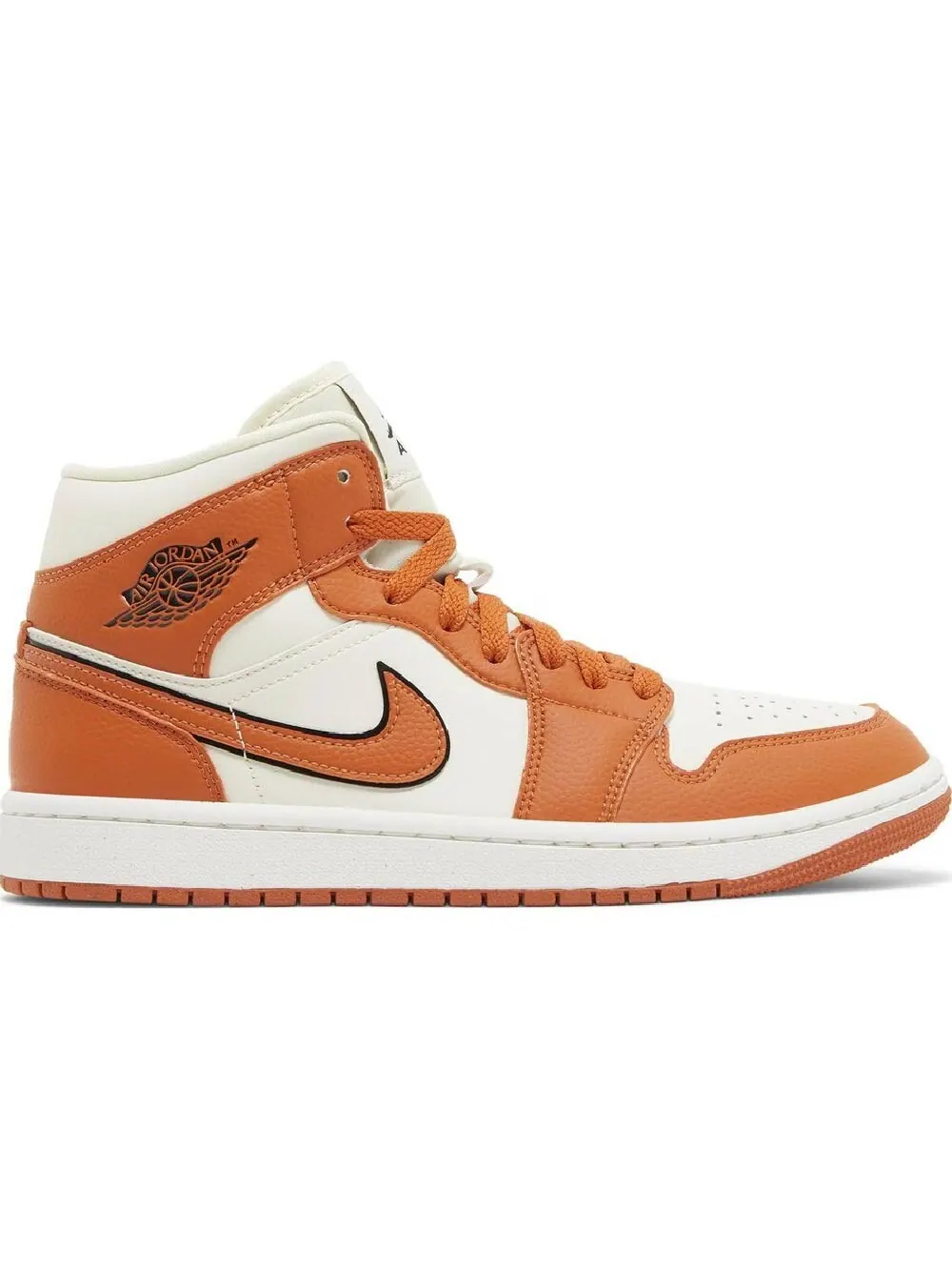 Кроссовки Wmns Air Jordan 1 Mid SE Sport Spice — изображение 1 из 5, оранжевый/светло-бежевый