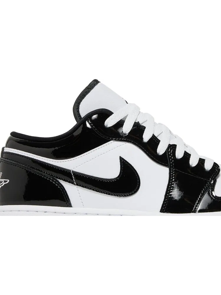 Кроссовки Air Jordan 1 Low SE Concord, черные, из лаковой кожи — изображение 2 из 9, черный