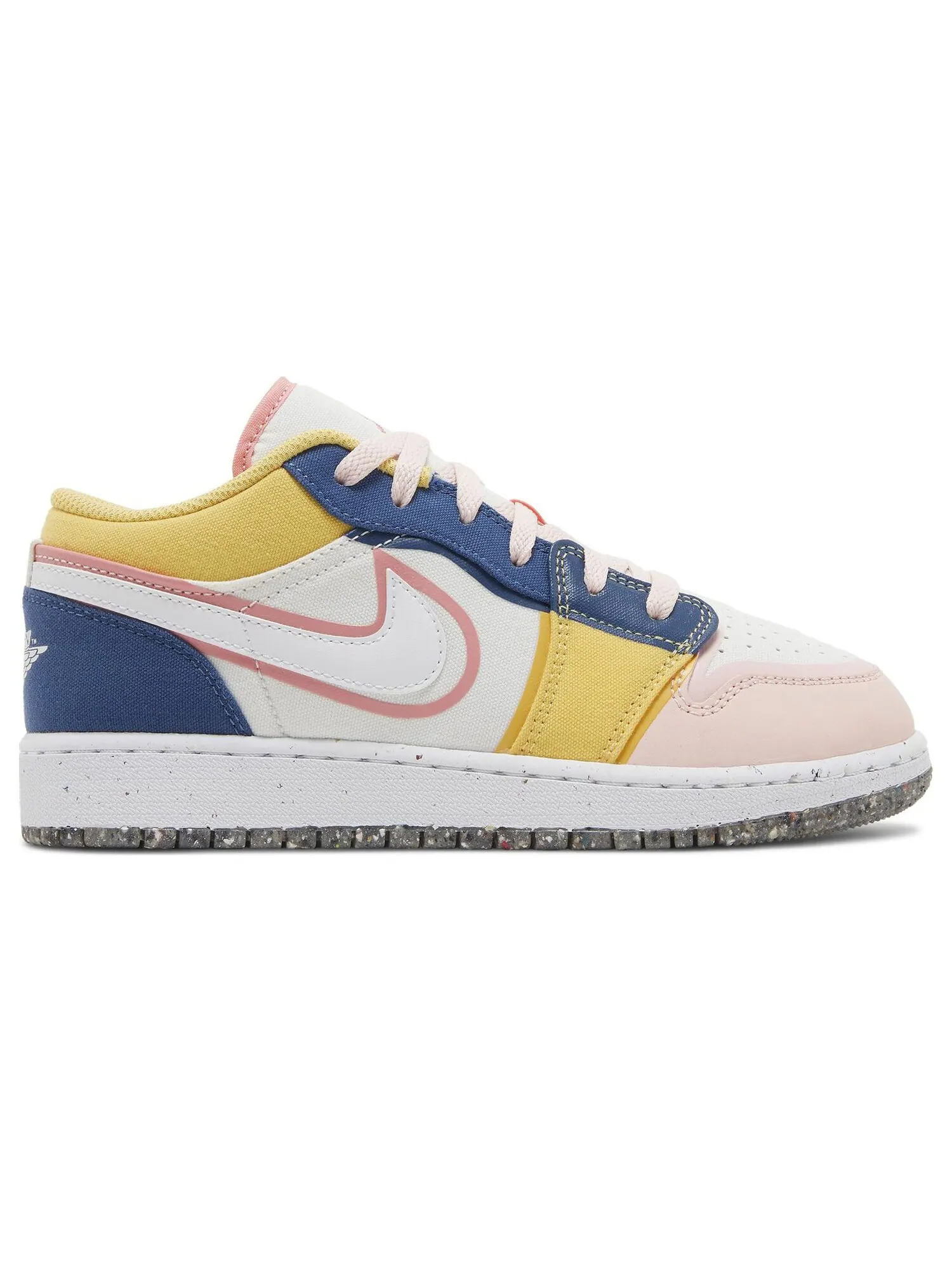 Кроссовки Air Jordan 1 Low SE GS 'Multi-Color Canvas' — изображение 1 из 8, белый