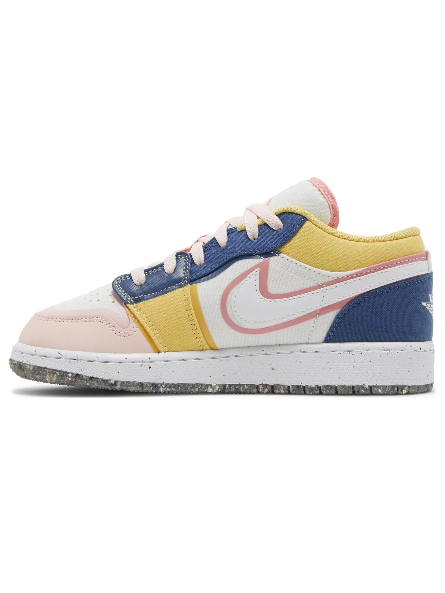 Кроссовки Air Jordan 1 Low SE GS 'Multi-Color Canvas' — изображение 3 из 8, белый