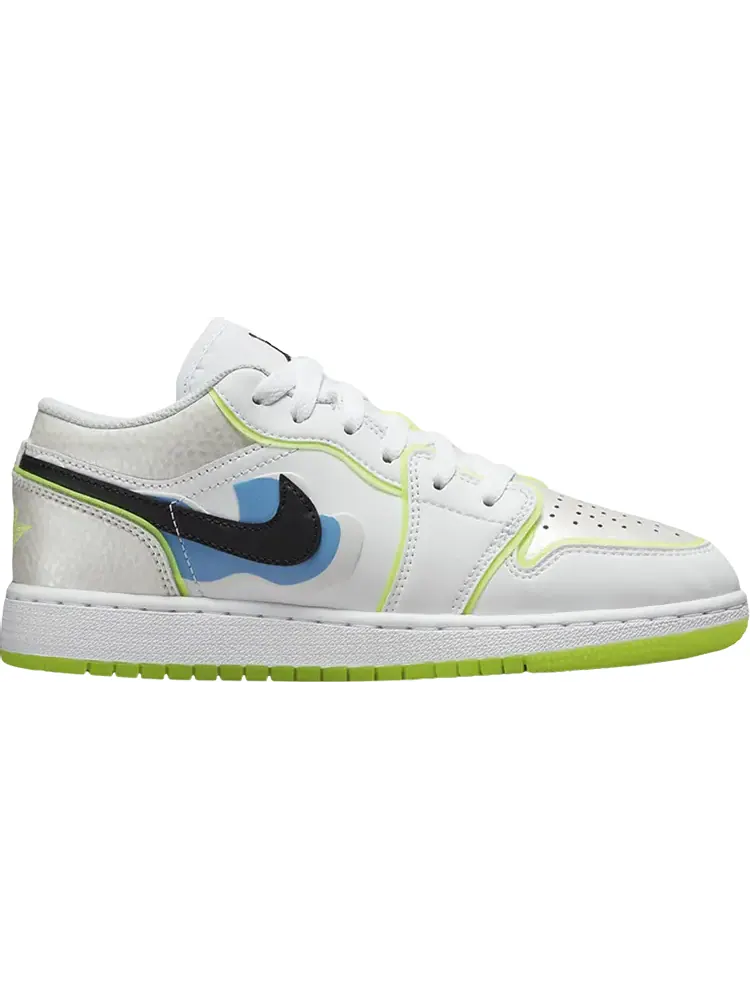 Кроссовки Air Jordan 1 Low SE GS Warped Swoosh — изображение 1 из 1, белый