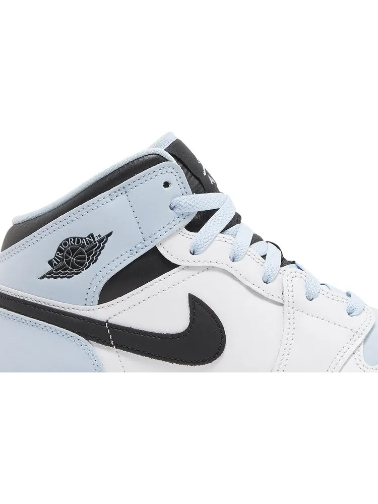 Кроссовки Air Jordan 1 Mid SE GS White Ice Blue — изображение 2 из 8, синий