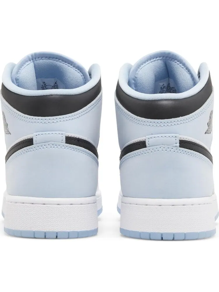 Кроссовки Air Jordan 1 Mid SE GS White Ice Blue — изображение 6 из 8, синий