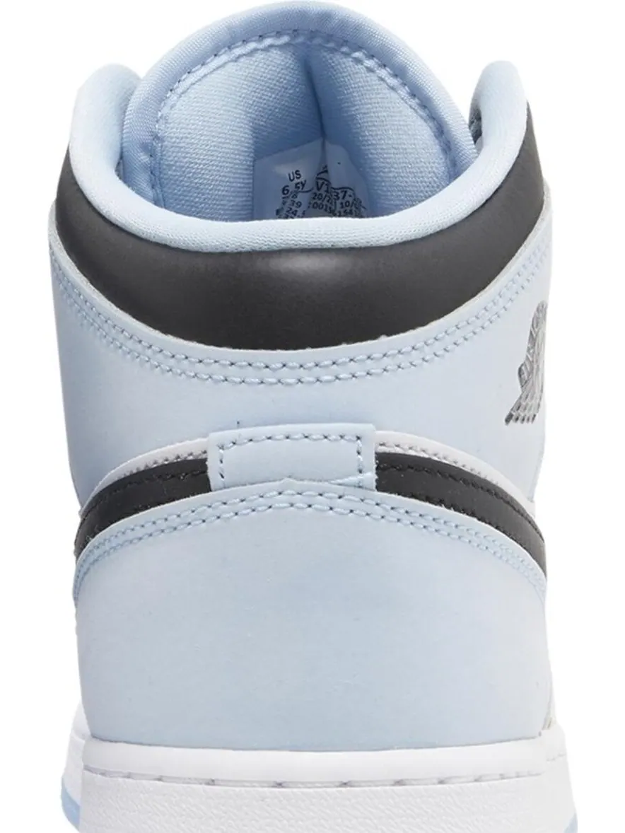 Кроссовки Air Jordan 1 Mid SE GS White Ice Blue — изображение 7 из 8, синий