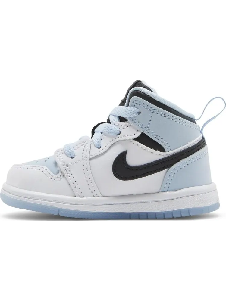 Кроссовки Air Jordan 1 Mid SE TD White Ice Blue — изображение 3 из 8, белый