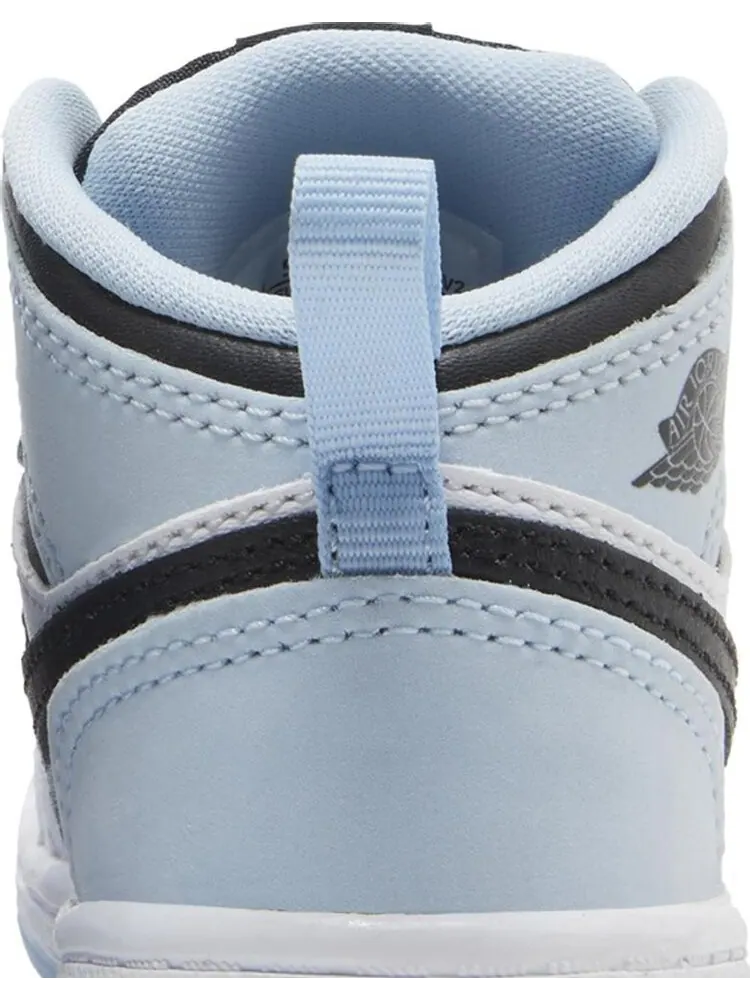 Кроссовки Air Jordan 1 Mid SE TD White Ice Blue — изображение 7 из 8, белый