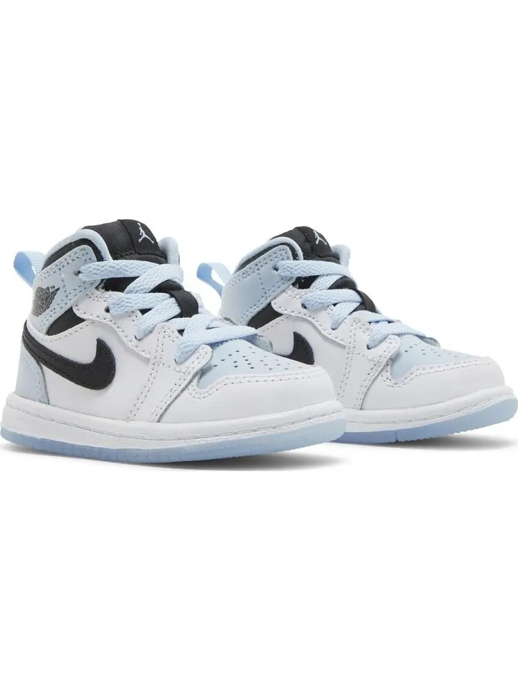 Кроссовки Air Jordan 1 Mid SE TD White Ice Blue — изображение 8 из 8, белый