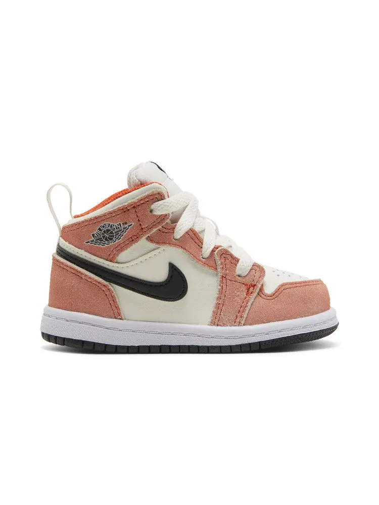 Кроссовки Air Jordan Air Jordan 1 Mid SE TD 'Orange Suede' — изображение 2 из 9