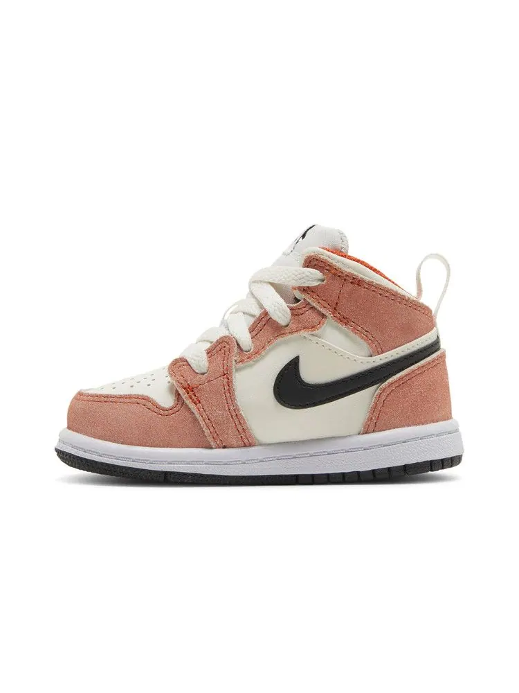 Кроссовки Air Jordan Air Jordan 1 Mid SE TD 'Orange Suede' — изображение 4 из 9