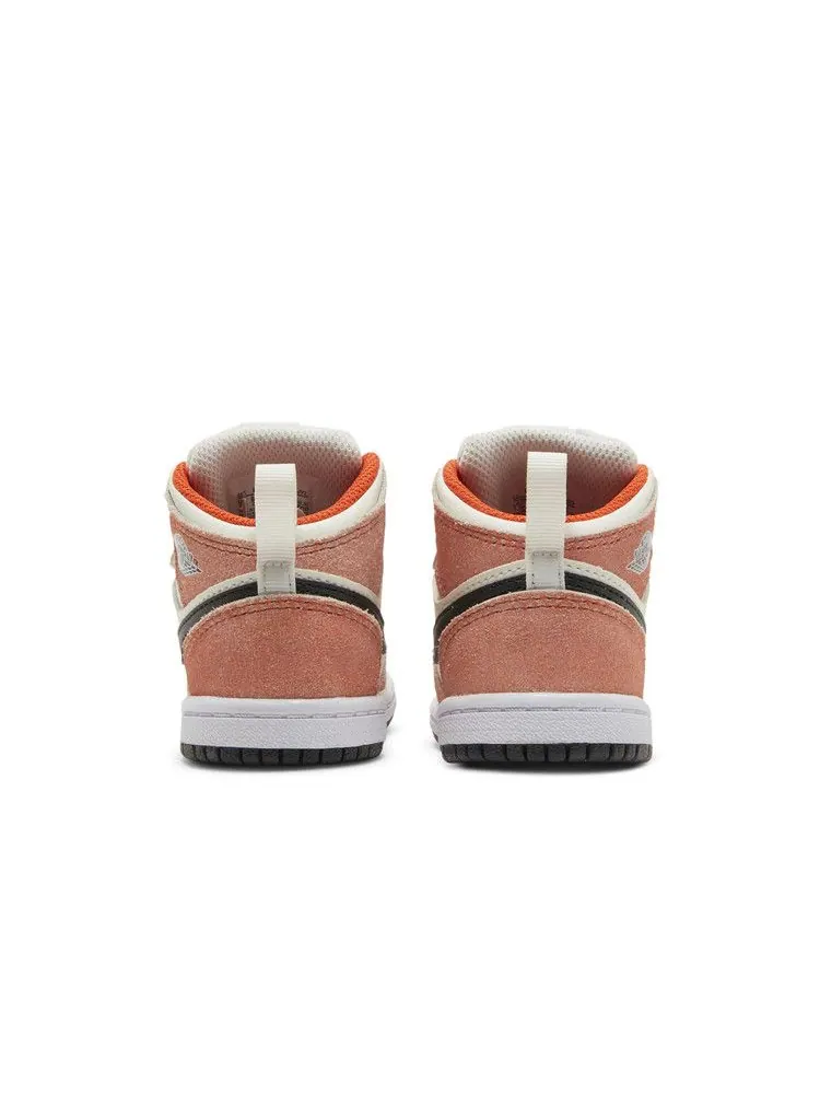 Кроссовки Air Jordan Air Jordan 1 Mid SE TD 'Orange Suede' — изображение 7 из 9