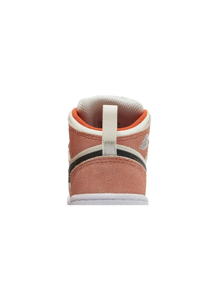 Кроссовки Air Jordan Air Jordan 1 Mid SE TD 'Orange Suede' — изображение 8 из 9