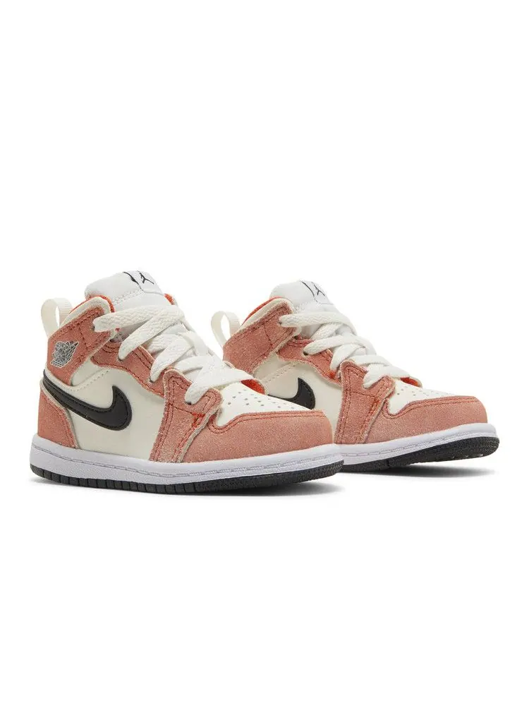 Кроссовки Air Jordan Air Jordan 1 Mid SE TD 'Orange Suede' — изображение 9 из 9
