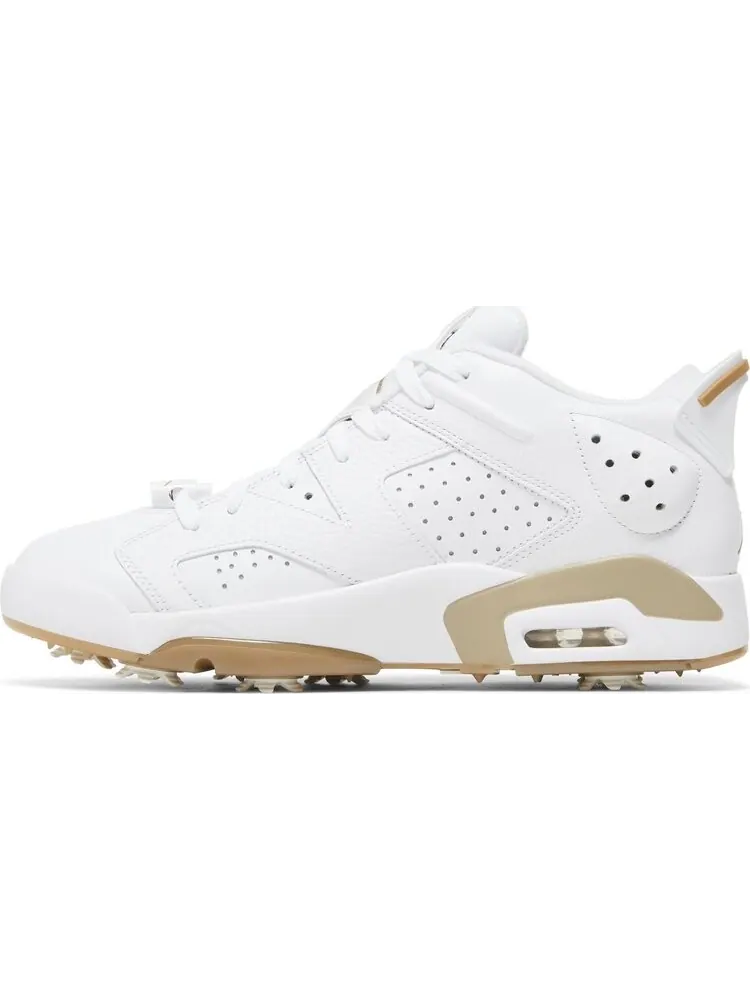 Кроссовки Air Jordan 6 Retro Low Golf 'White Khaki' — изображение 3 из 4, белый
