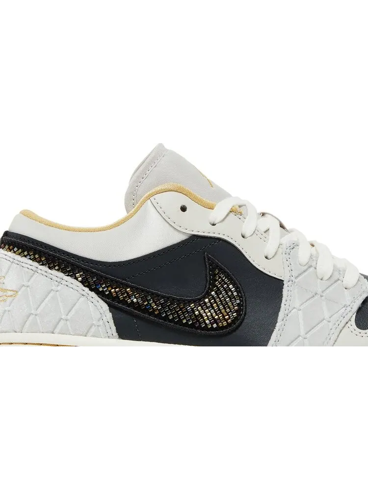 Кроссовки Air Jordan 1 Low SE Beaded Swoosh — изображение 2 из 8, черный