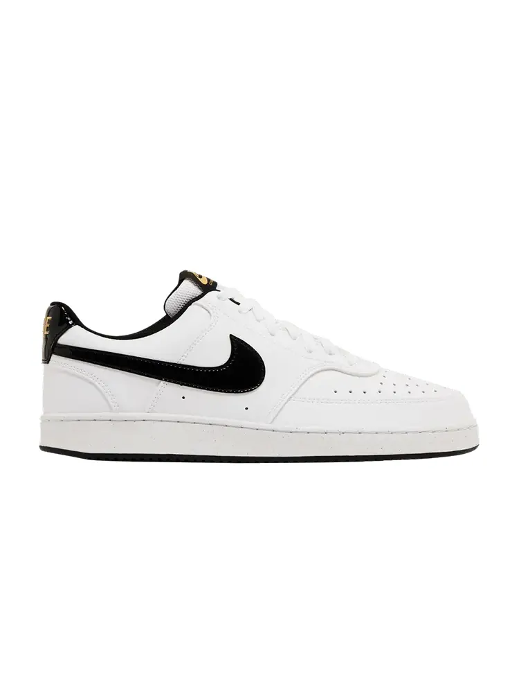 Кроссовки Nike Court Vision Low 'White Black Metallic Gold' — изображение 1 из 9