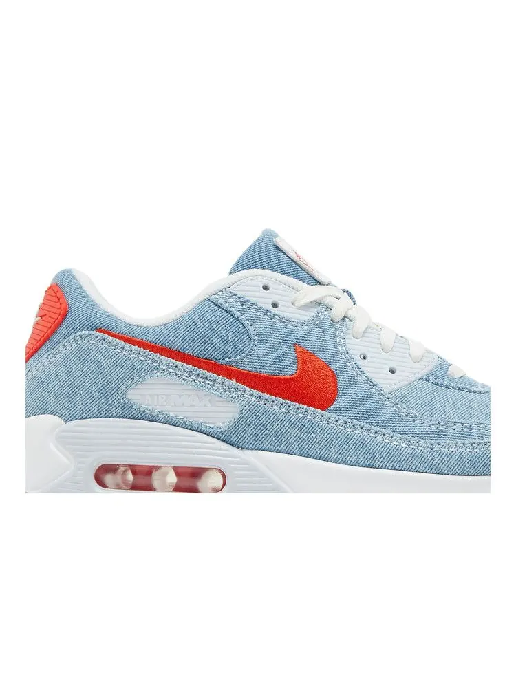 Кроссовки Nike Air Max 90 'Denim' — изображение 3 из 9, мульти-/красный/белый