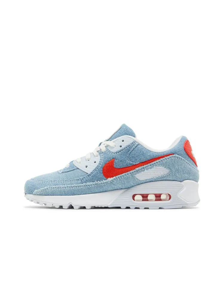 Кроссовки Nike Air Max 90 'Denim' — изображение 4 из 9, мульти-/красный/белый