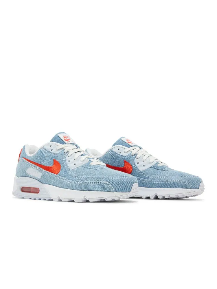 Кроссовки Nike Air Max 90 'Denim' — изображение 9 из 9, мульти-/красный/белый