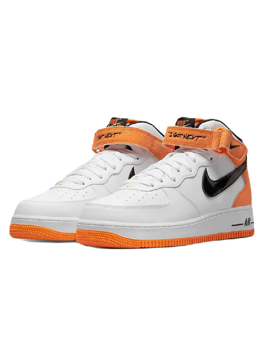 Кроссовки Nike Air Force 1 Mid 07 — изображение 2 из 9, белый/оранжевый