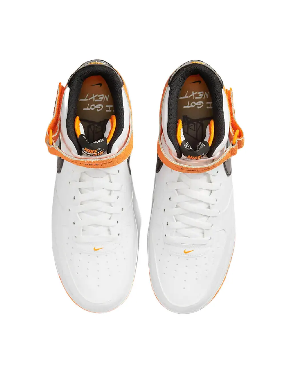 Кроссовки Nike Air Force 1 Mid 07 — изображение 3 из 9, белый/оранжевый