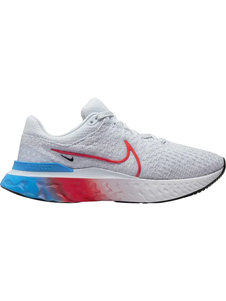 Кроссовки Nike Wmns React Infinity Run Flyknit 3 'Grey Bright Crimson' — изображение 1 из 1, серый