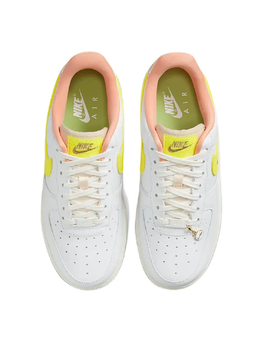 Кроссовки Nike Air Force 1 07 LX — изображение 3 из 9, белый/розовый/желтый