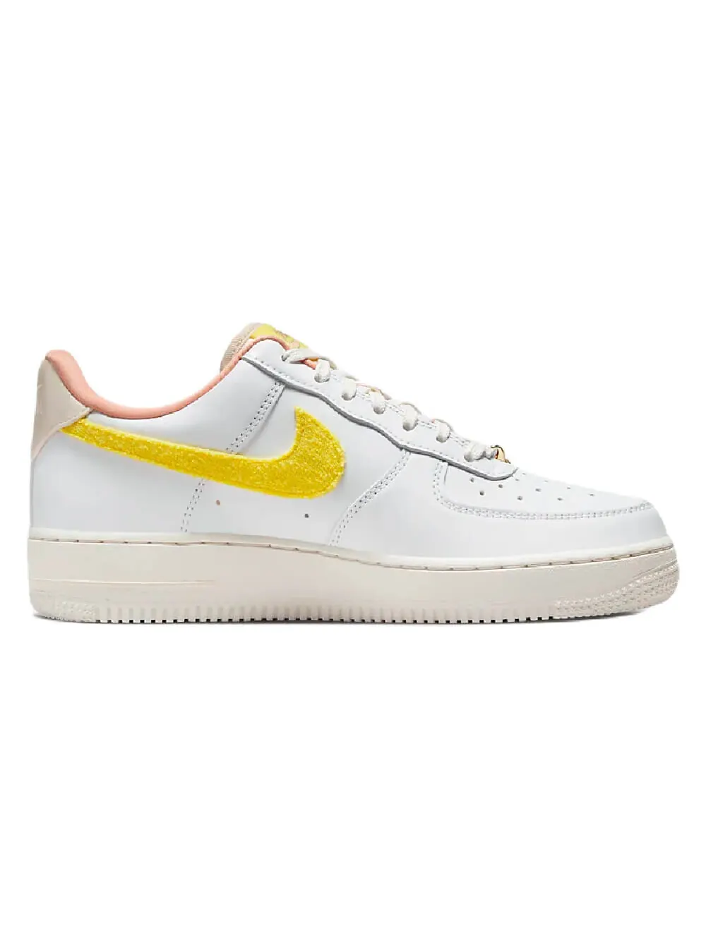 Кроссовки Nike Air Force 1 07 LX — изображение 5 из 9, белый/розовый/желтый