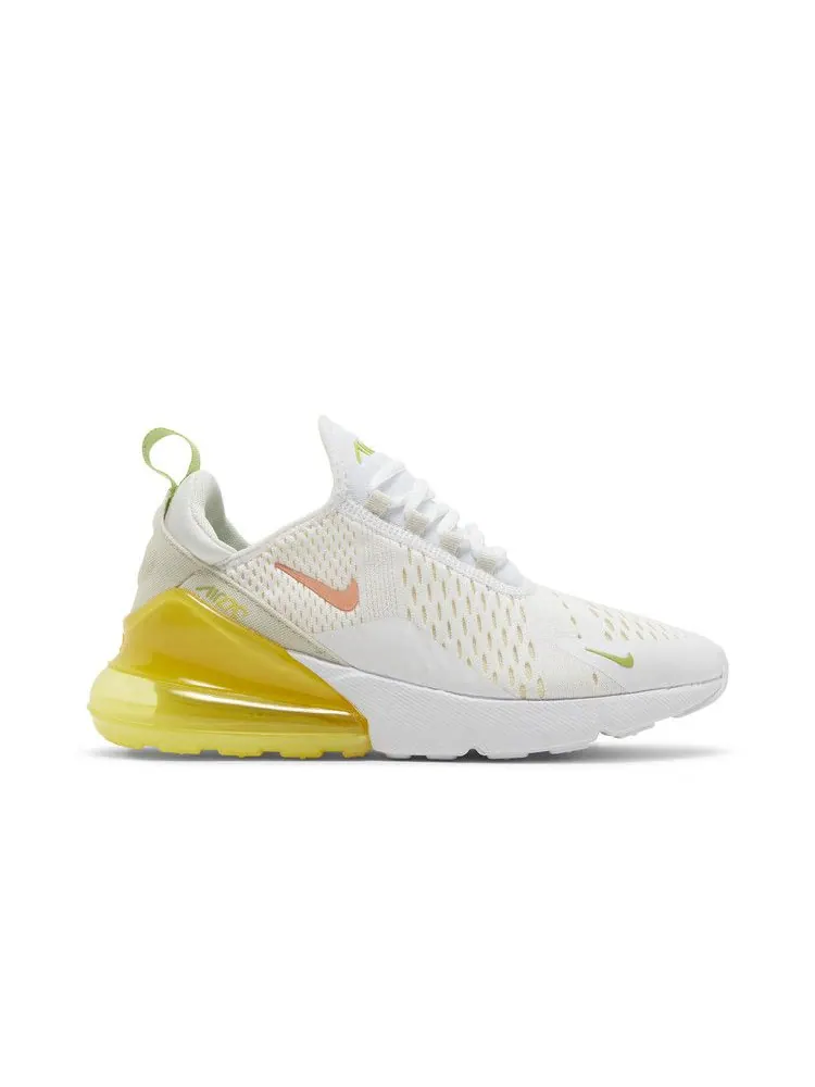 Кроссовки Nike Wmns Air Max 270 'White Yellow Strike' — изображение 2 из 9, белый//желтый