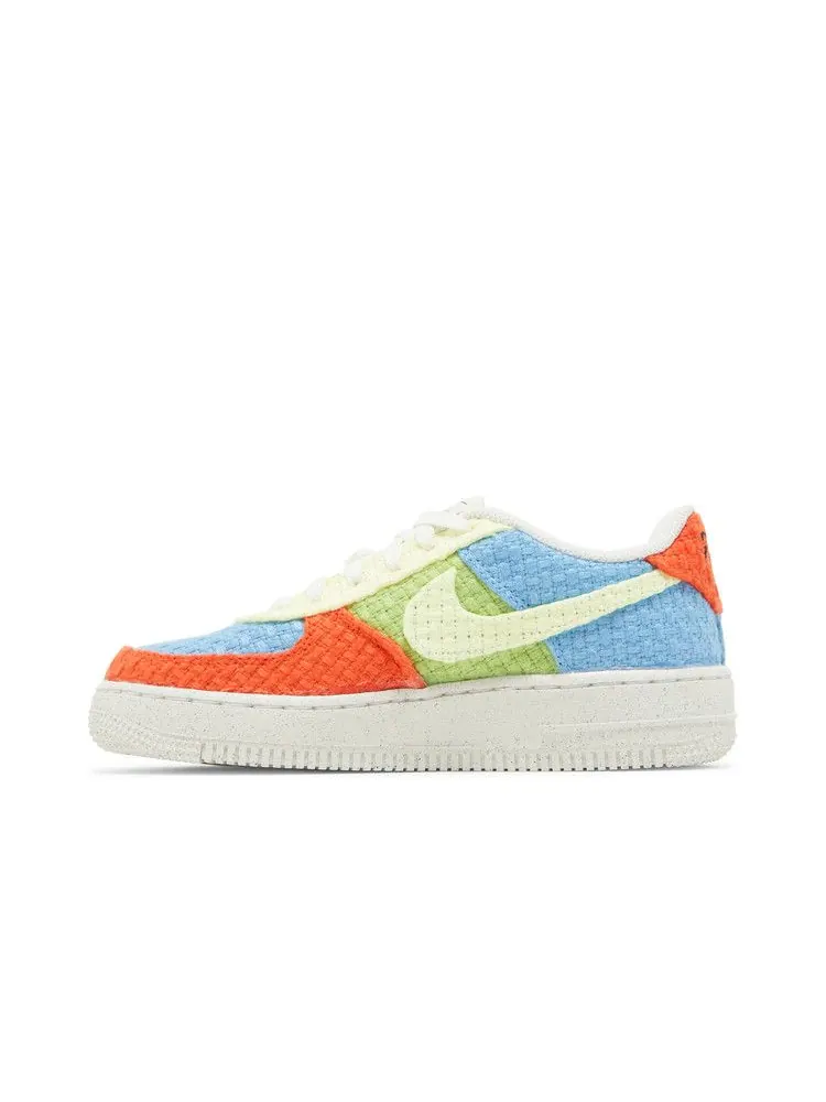 Кроссовки Nike Air Force 1 Low LV8 Next Nature GS 'Hemp - Multi' — изображение 4 из 9, синий/зеленый/оранжевый