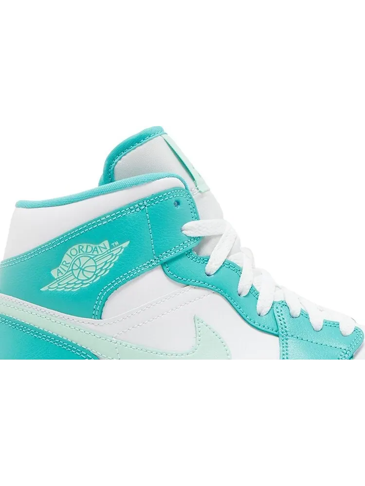 Кроссовки Wmns Air Jordan 1 Mid Marine Green — изображение 2 из 8, белый