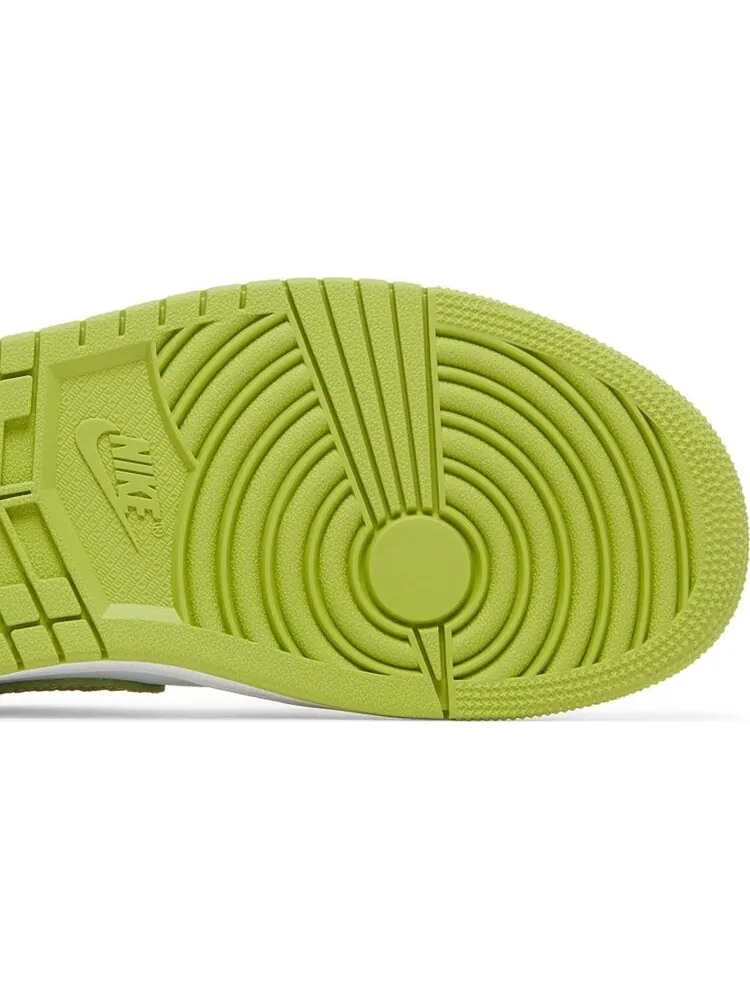 Кроссовки Wmns Air Jordan 1 Mid SE Green Python — изображение 5 из 8, белый