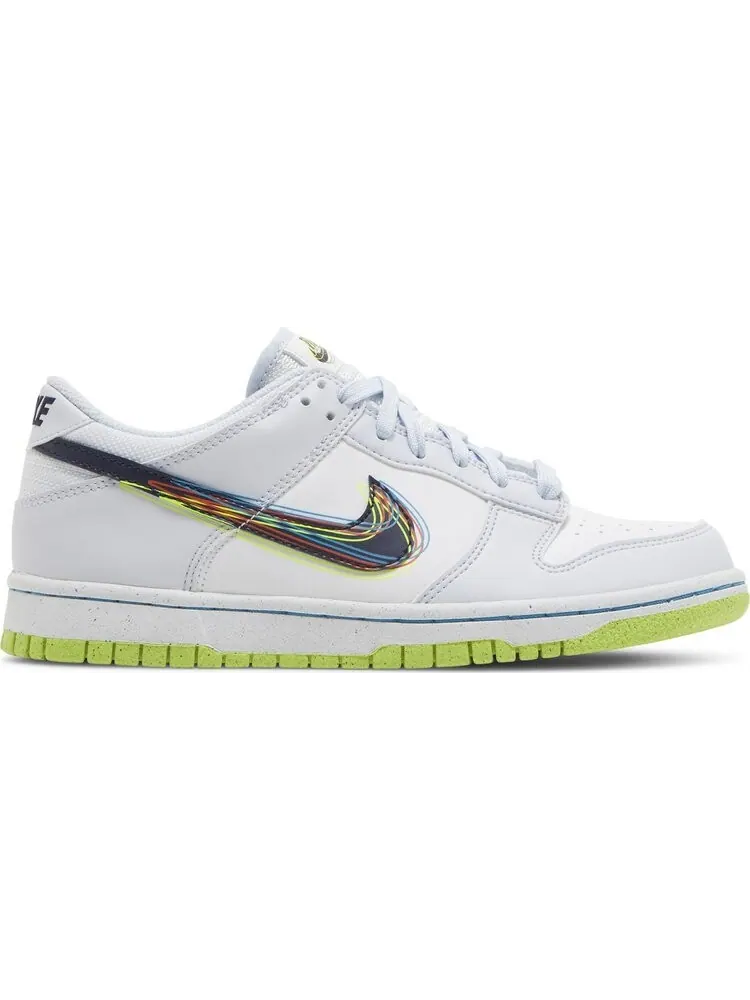 Кроссовки Nike Dunk Low GS '3D Swoosh' — изображение 1 из 8, белый