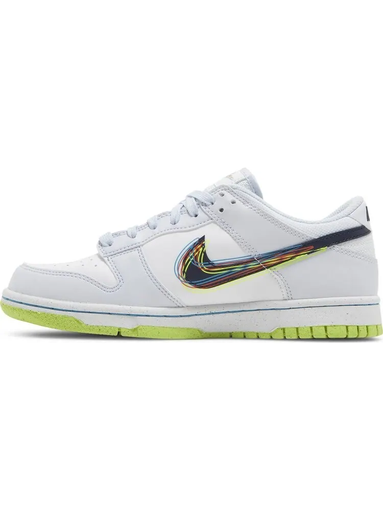 Кроссовки Nike Dunk Low GS '3D Swoosh' — изображение 3 из 8, белый