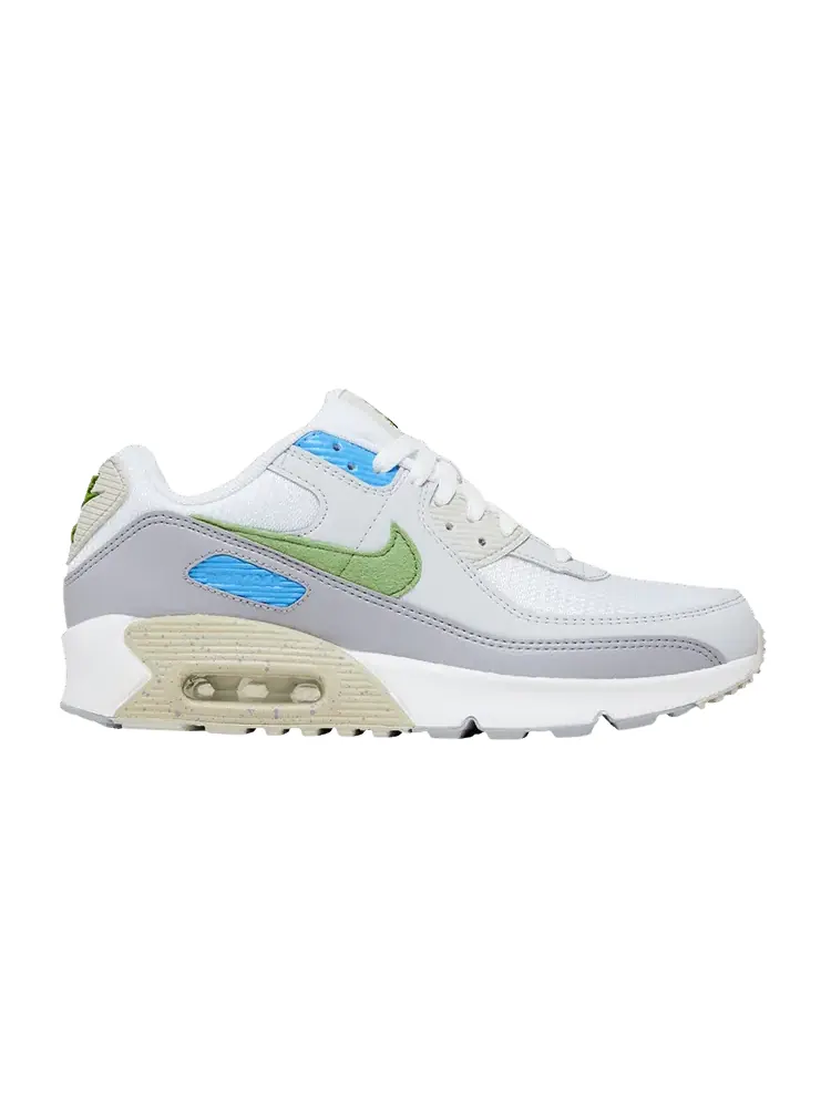 Кроссовки Nike Air Max 90 GS 'Evergreen' — изображение 1 из 9, белый/синий/серый