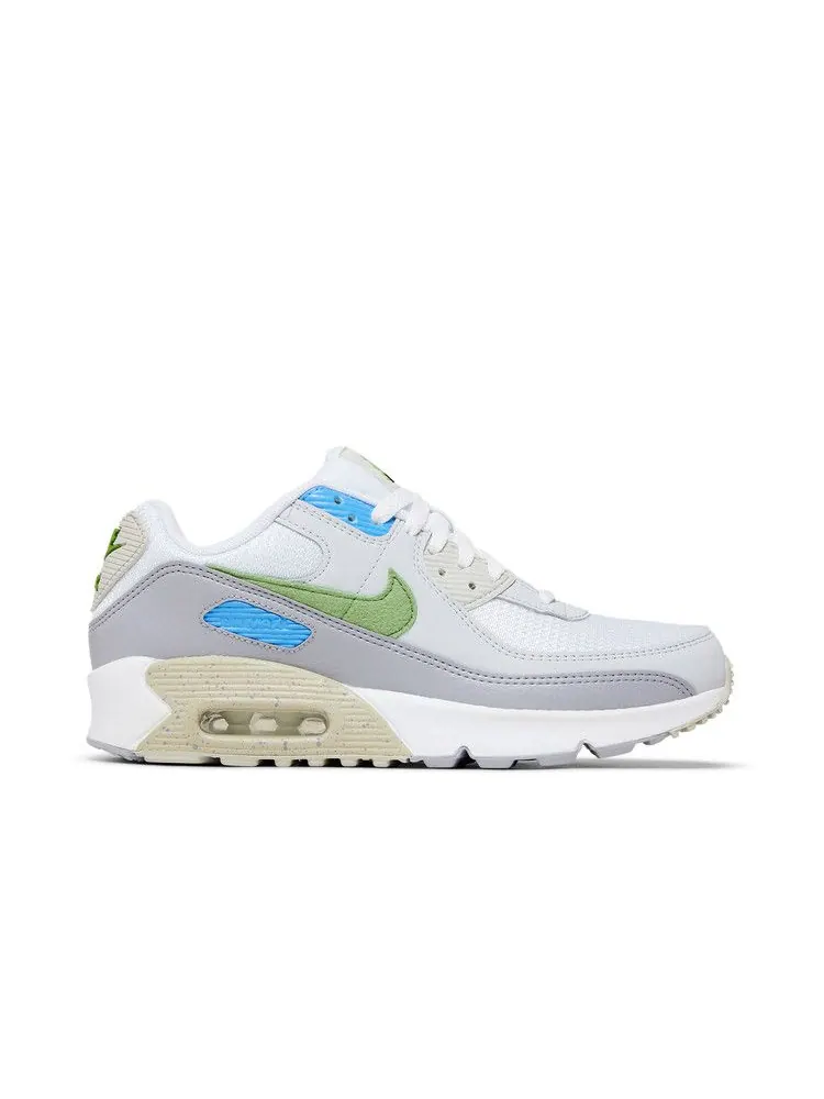 Кроссовки Nike Air Max 90 GS 'Evergreen' — изображение 2 из 9, белый/синий/серый