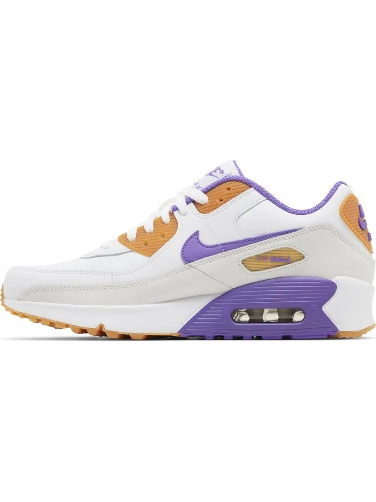 Кроссовки Air Max 90 Leather GS 'White Action Grape' — изображение 3 из 4, белый