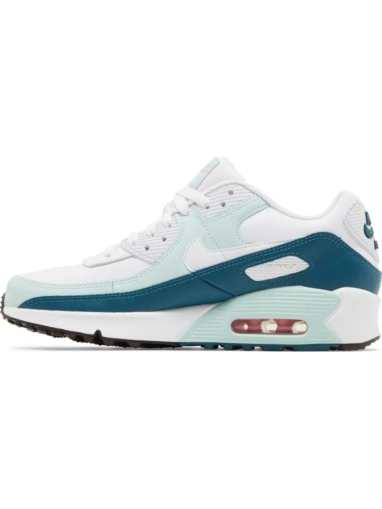 Кроссовки Air Max 90 Leather GS 'White Jade Ice' — изображение 3 из 4, белый