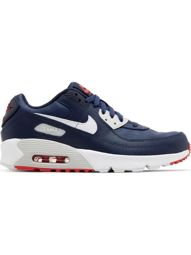 Кроссовки Air Max 90 Leather GS 'Obsidian Track Red' — изображение 1 из 4, синий