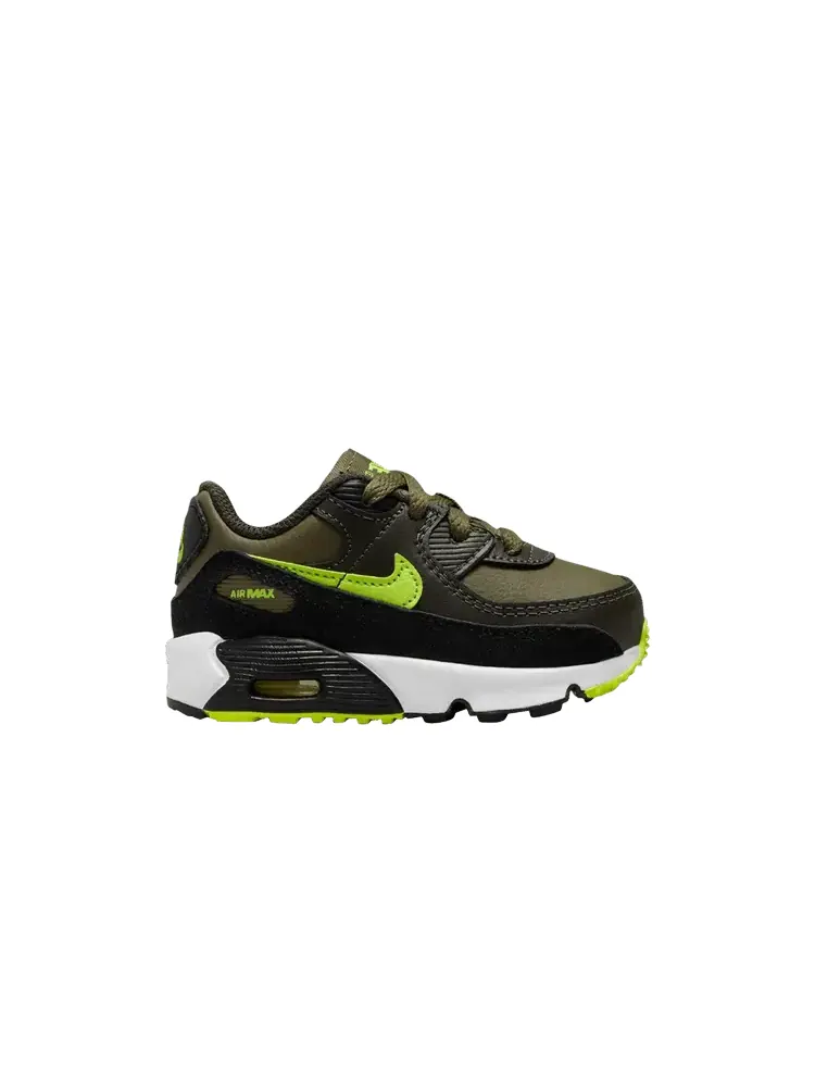 Кроссовки Nike Air Max 90 Leather TD Medium Olive Volt — изображение 1 из 1, оливковый