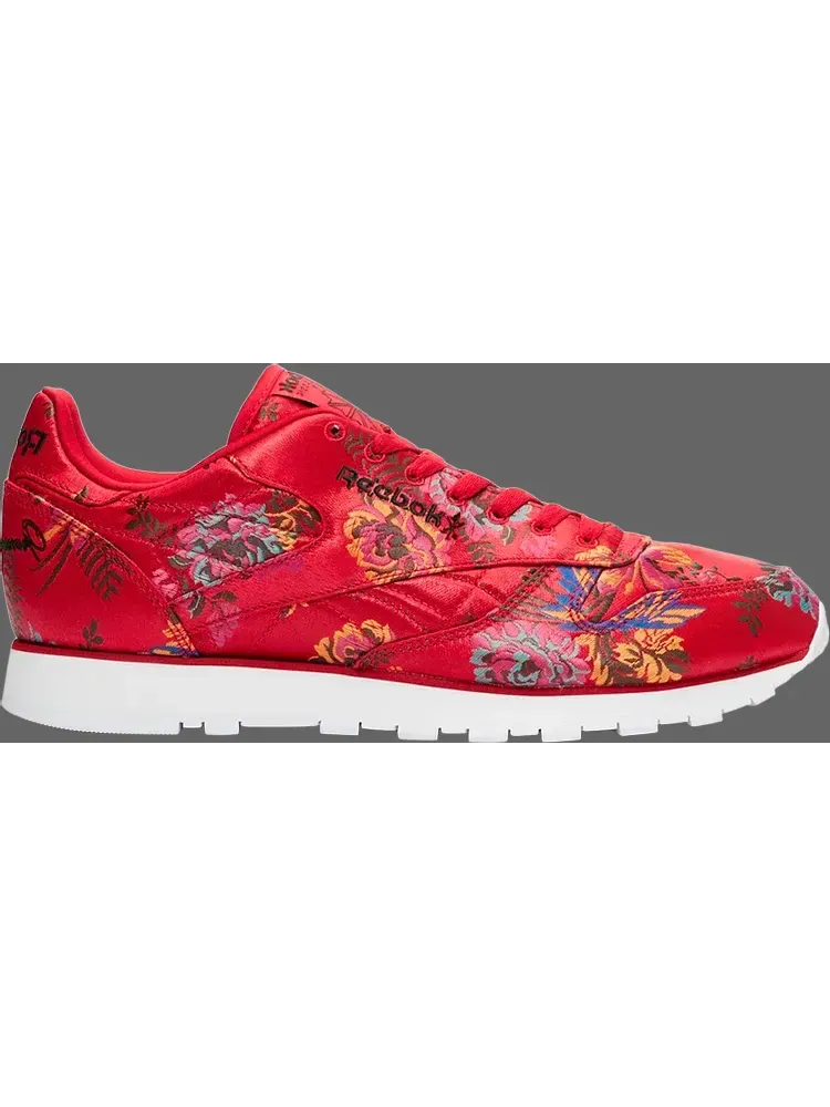 Кроссовки opening ceremony x classic leather 'chinese jacquard floral' Reebok — изображение 1 из 1, красный