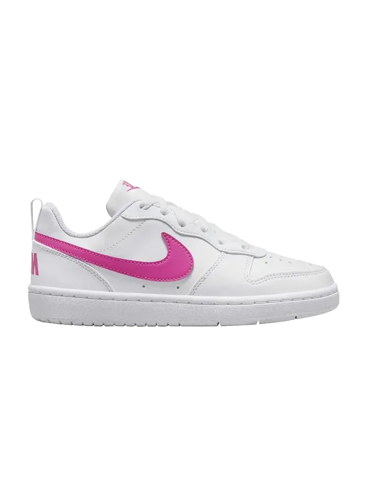 Кроссовки Nike Court Borough Low Recraft GS 'White Laser Fuchsia' — изображение 1 из 1, белый
