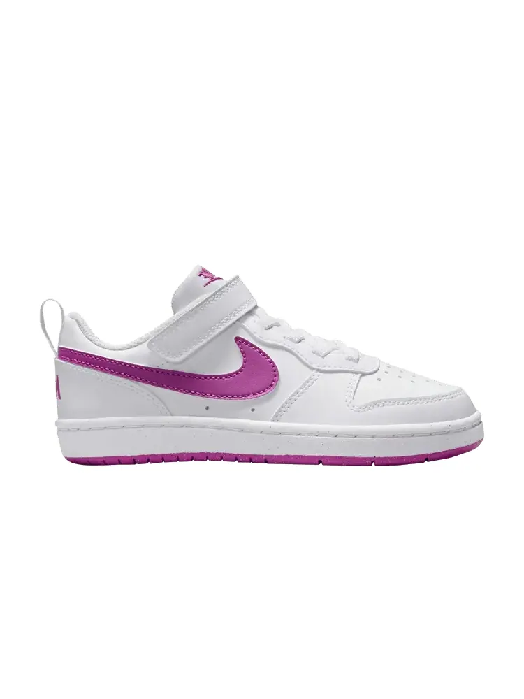 Кроссовки Nike Court Borough Low Recraft PS White Hot Fuchsia — изображение 1 из 1, белый