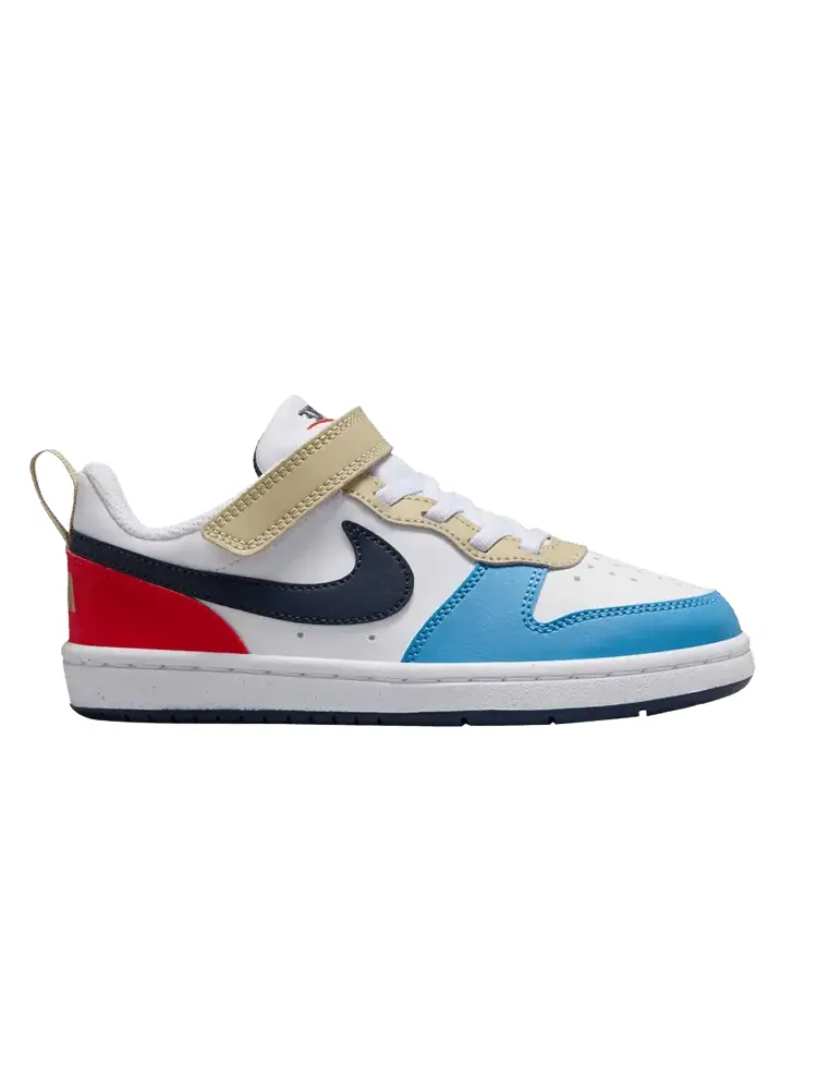 Кроссовки Nike Court Borough Low Recraft PS 'White Thunder Blue Light Crimson' — изображение 1 из 1