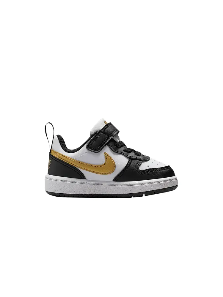 Кроссовки Nike Court Borough Low Recraft TD 'Black White Metallic Gold' — изображение 1 из 1, черный
