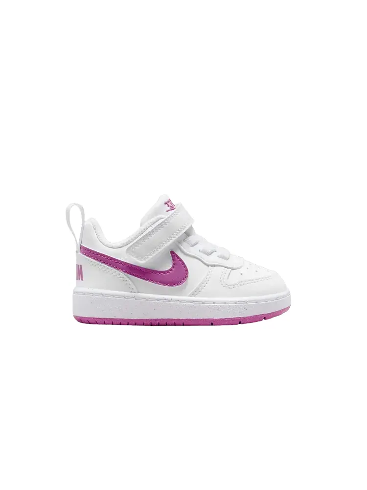Кроссовки Nike Court Borough Low Recraft TD White Hot Fuchsia — изображение 1 из 1, белый