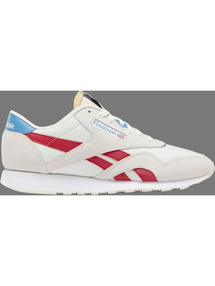 Кроссовки classic nylon 'chalk scarlet' Reebok, пломбир — изображение 1 из 1, бежевый