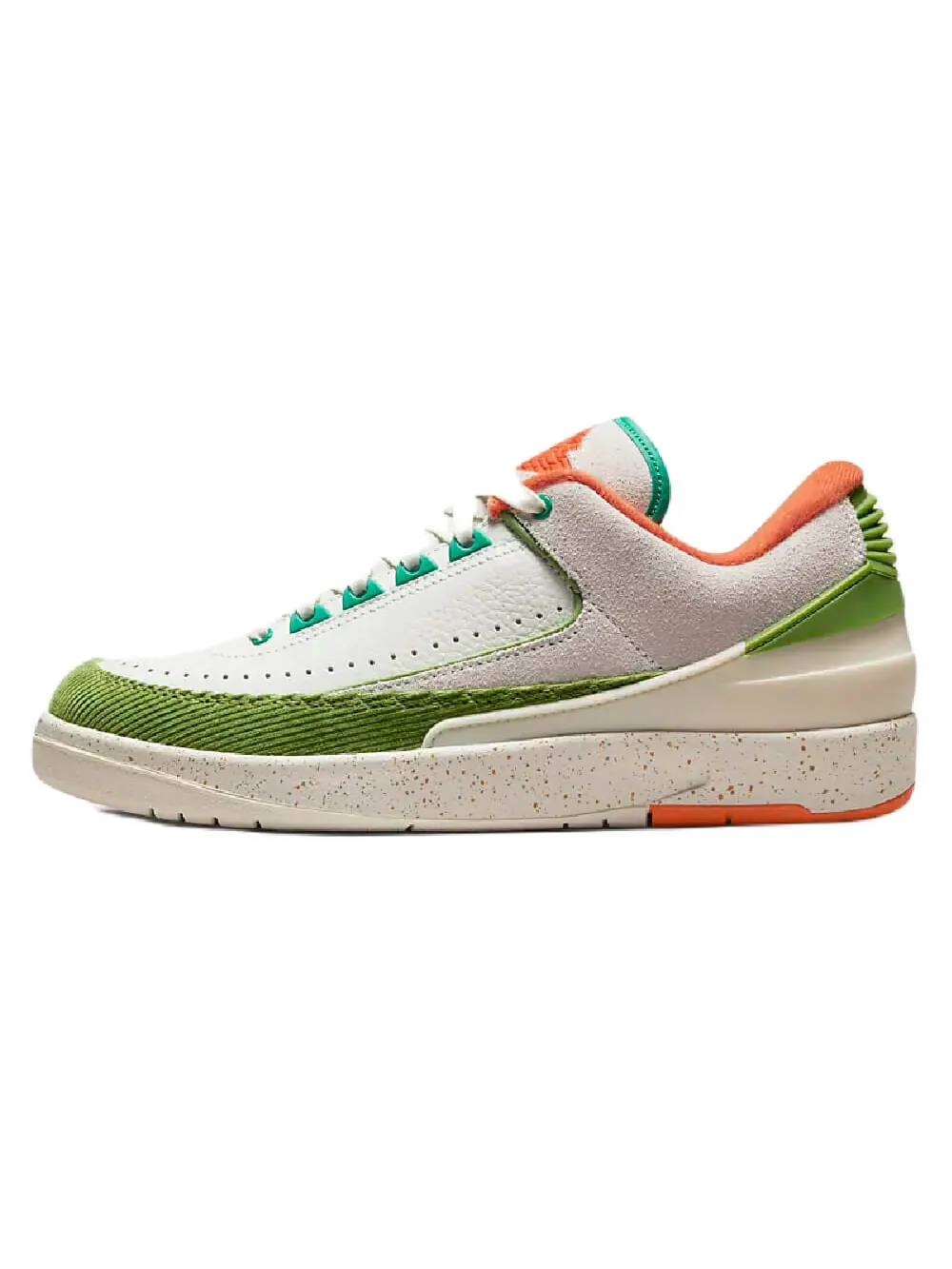 Кроссовки Nike Air Jordan 2 Retro Low Titan — изображение 1 из 8, серый/зеленый/оранжевый