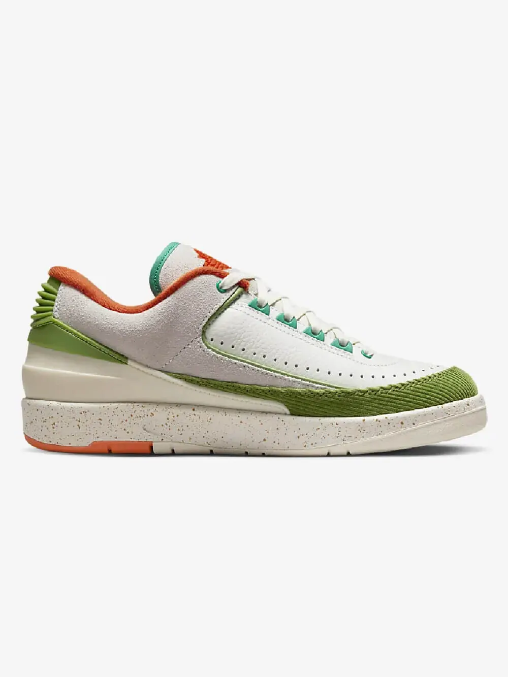 Кроссовки Nike Air Jordan 2 Retro Low Titan — изображение 5 из 8, серый/зеленый/оранжевый