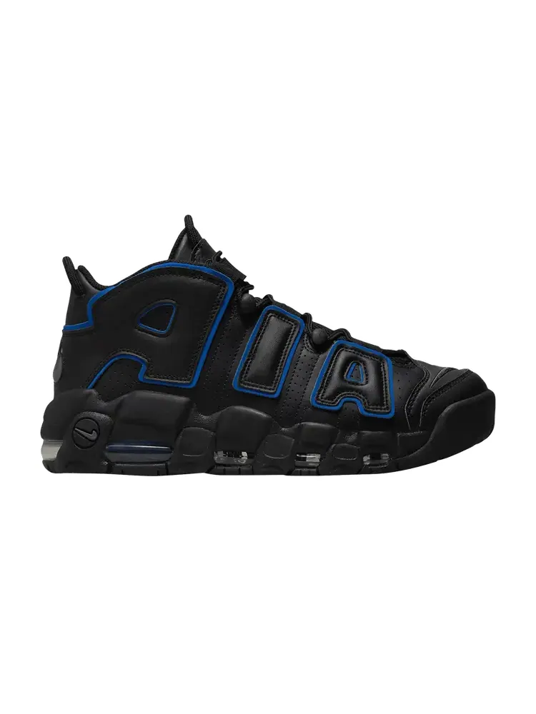 Кроссовки Nike Air More Uptempo 'Black Game Royal' — изображение 1 из 1, черный//серый
