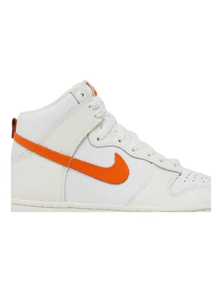 Кроссовки Nike Wmns Dunk High — изображение 2 из 8, белый оранжевый